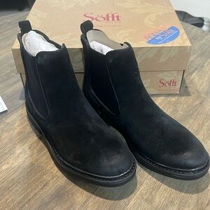 Sofft (Aqua Sofft) Leah Women’s size 6.5 Black Suede Boots Redefining Com…